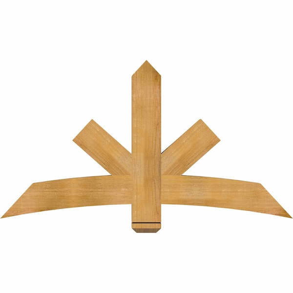 Ekena Millwork Alberta Rough Sawn Timber Gable Bracket, Western Red Cedar, 60"W x 32"H x 4"D x 6"F, 13/12 Pitch GBW060X32X0406ALB00RWR - main